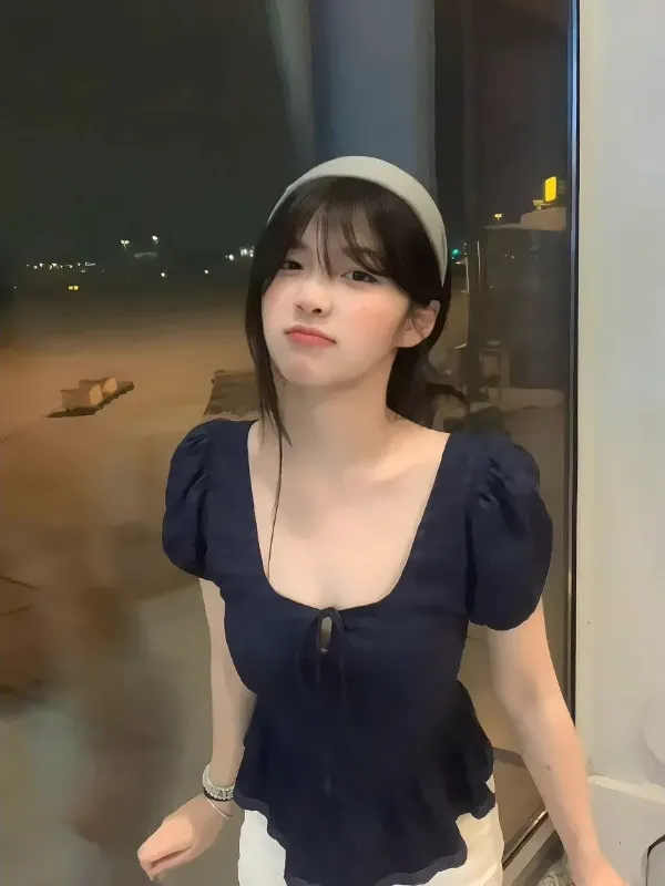 

Летний топ для полных женщин с кружевной отделкой и поясом, приталенный, в корейском стиле, для повседневной носки, стройнящий, с рукавами-фонариками