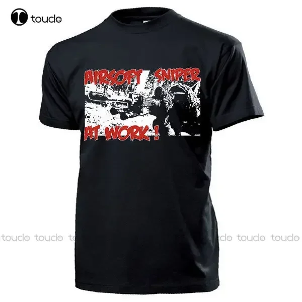 Hot Sell Fashion Airsoft Sniper At Work Softair Sniper MilSim Sniper- T Shirt O-Neck T Shirt aldult Teen unisex