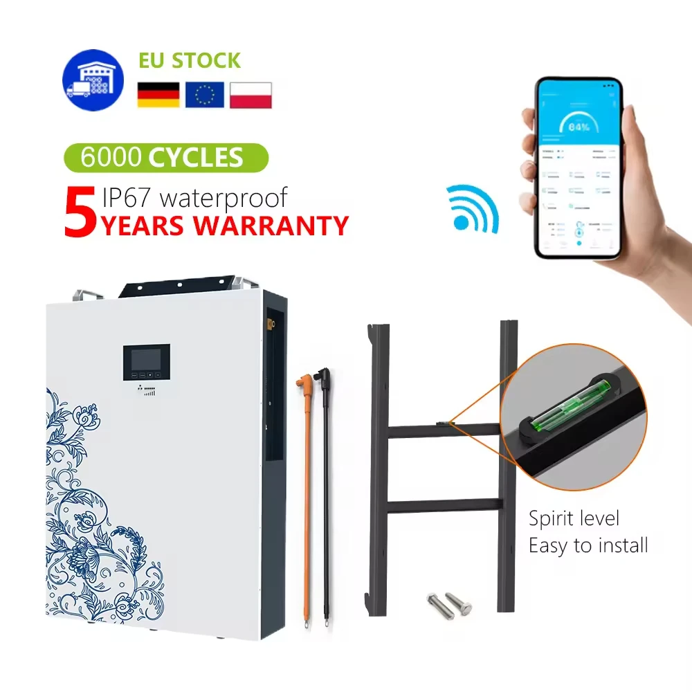 

10Kw LiFePO4 Battery Wall Mount Solar Energy Storage System Home Use IP65 Hybrid Grid CAN Buy Lifepo4 Battery Solar Power