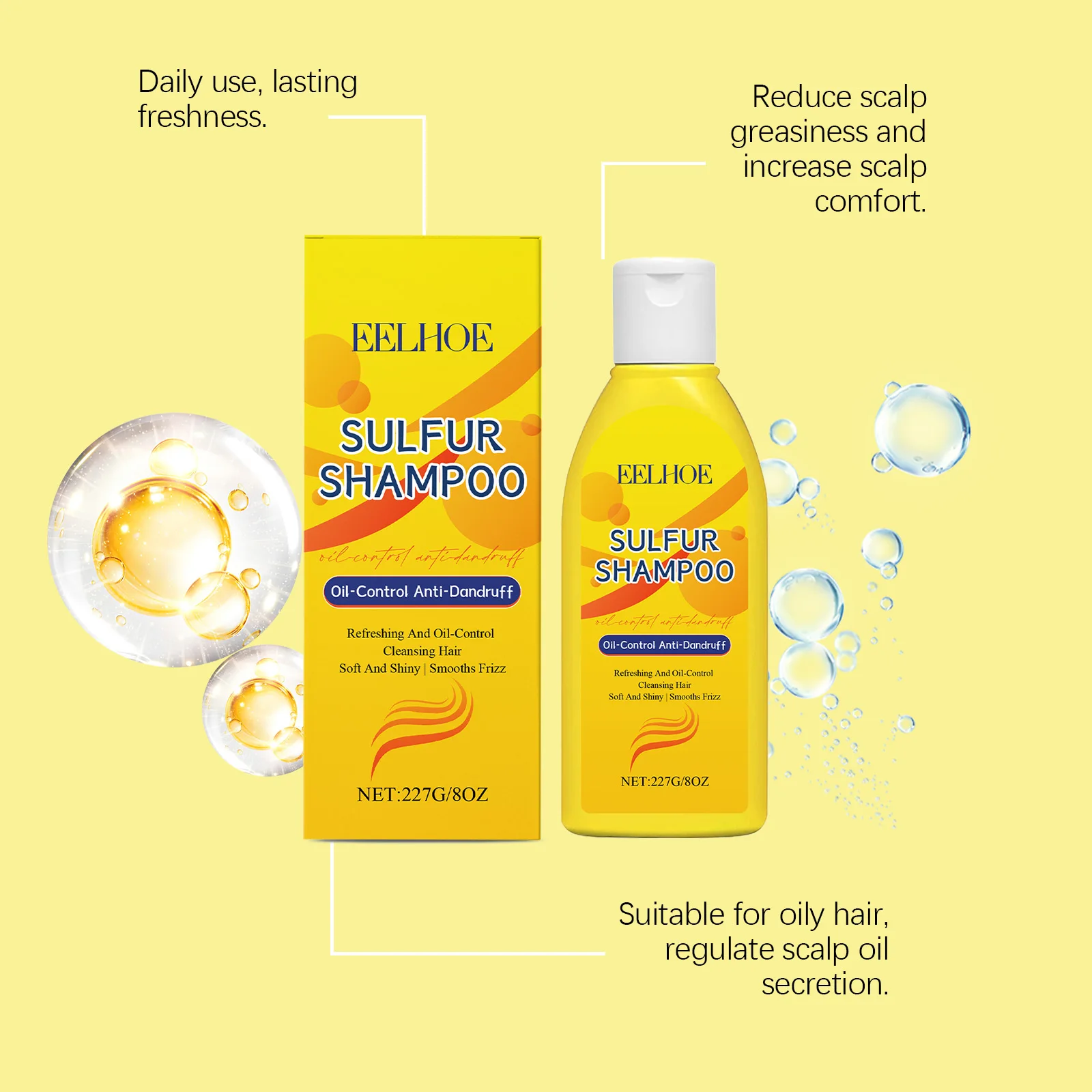 Set Gel Mandi Sampo Sulfur Pembersih Dalam Kulit Kepala Menghilangkan Ketombe Kontrol Minyak Bergizi Melembabkan Kulit Kering Pembersih Tubuh Halus