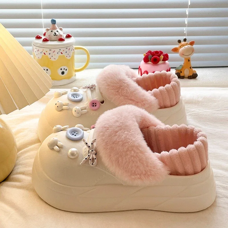Detachable, Comfortable, Versatile, and Warm Cotton Slippers for Autumn and Winter Wear, EVA for Outerwear