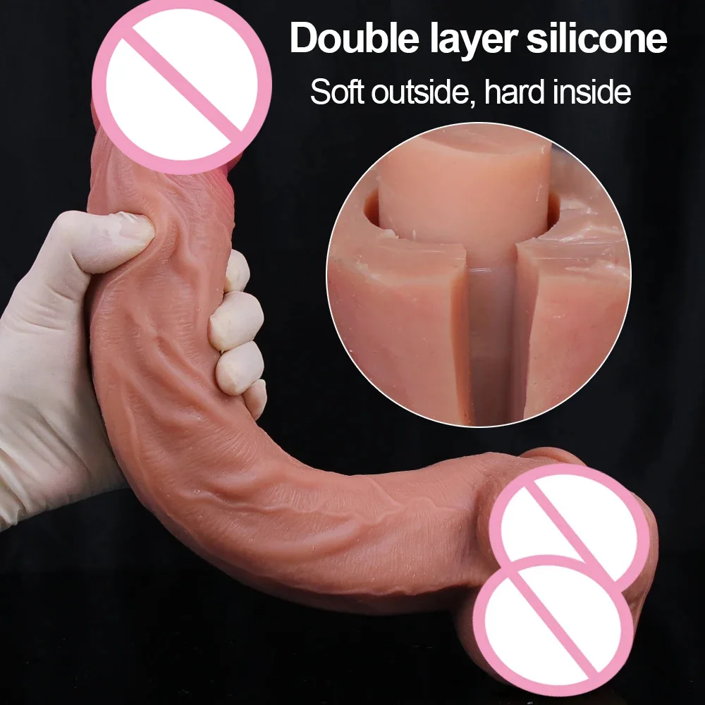 8 Style Huge Realistic Giant Long Dildo Soft Silicone Vaginal Masturbators Penis Erotic Toys for Women Big Thick Glans Dick XxxL