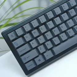 Teclas minimalistas de color negro y gris, teclas PBT de perfil de cereza, teclas japonesas Dye-SUB para teclado mecánico MX Switch DIY, 130 teclas