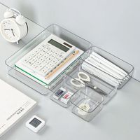 1pc-drawer compartment organizer desk cabinet built-in pencil rectangular plastic desk organizer
