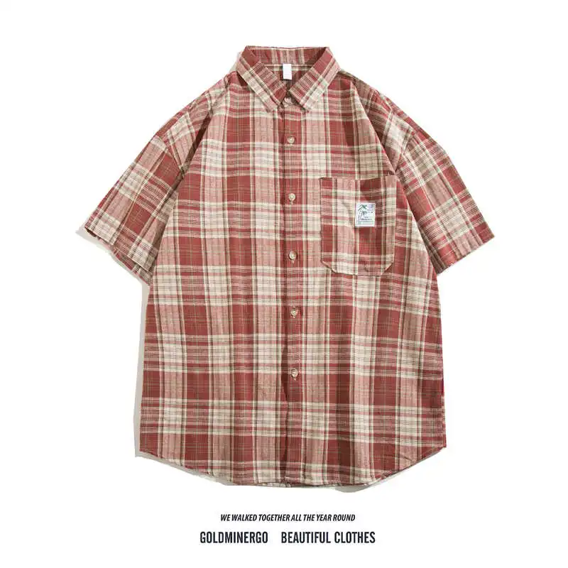 

Премиум-куртка в клетку свободного кроя, летняя, повседневная, в стиле ретро, для мужчин, женщин и молодежи, для ежедневной носки