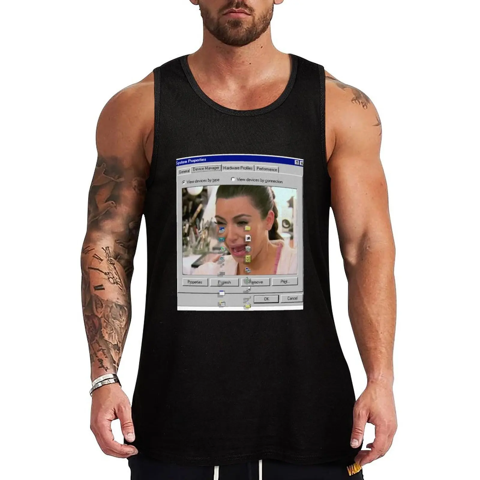 

Kim K Crying Tank Top bodybuilding Sleeveless T-shirt T-shirts men