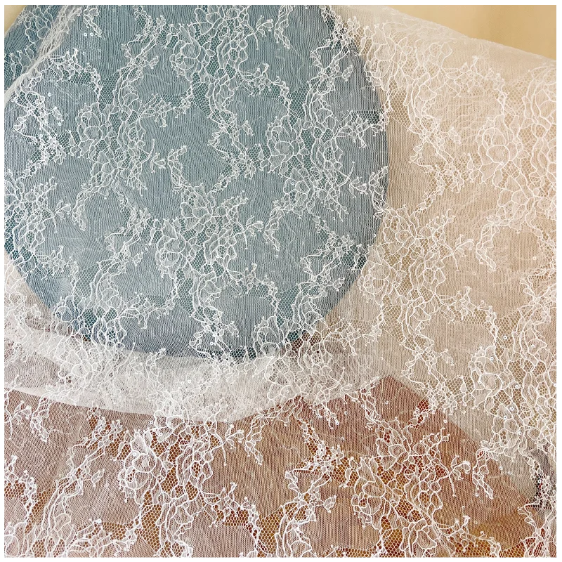 قماش زهرة دانتيل رقيق ترتر جديد عالي الجودة مناسب للملابس والستائر وحفلات الزفاف وإكسسوارات مفارش المائدة المسرحية #6