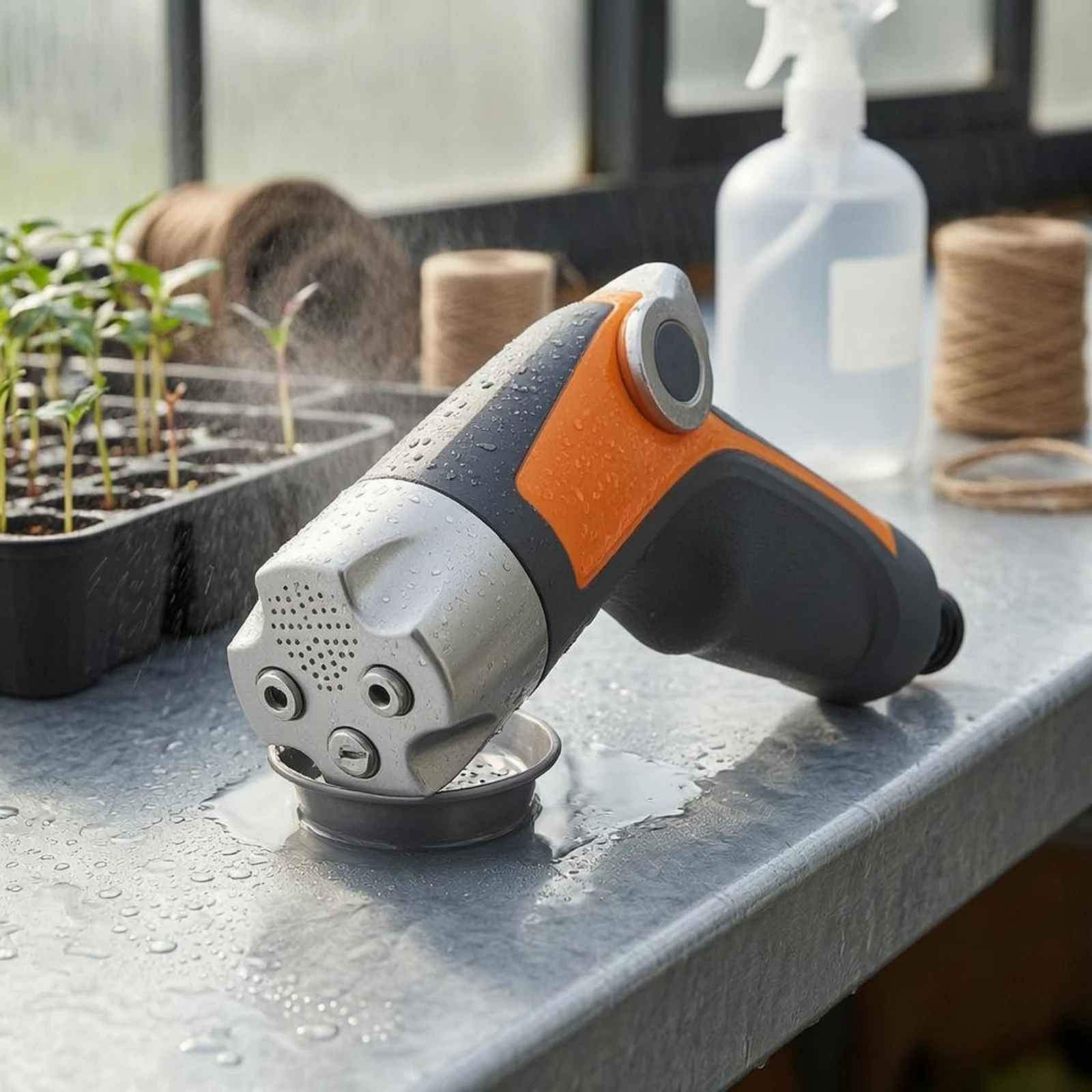 Pulvérisateur à main à tête arrondie, jet d'eau portable, outil de jardinage, connexion anti-fuite