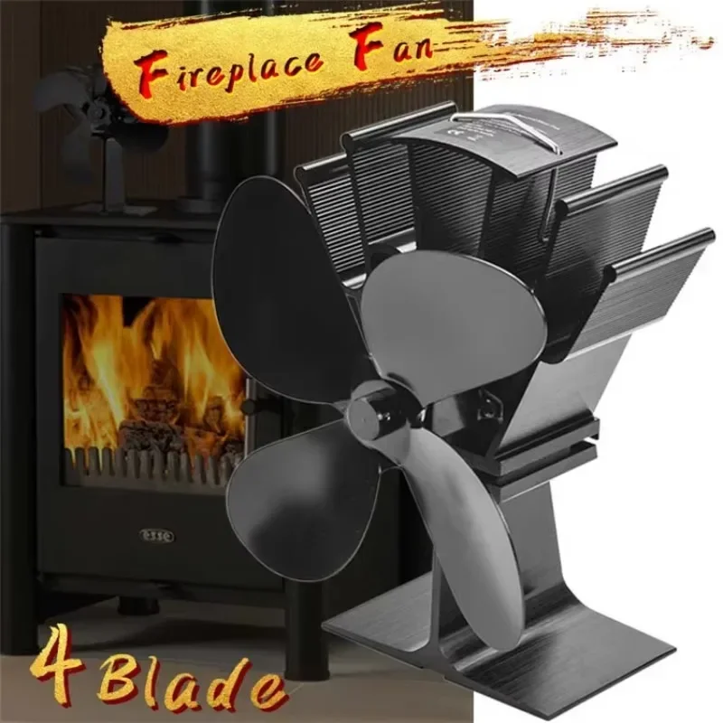 

ecofriendly Mini Heat Stove Fan Heat Powered Fireplace Fan Log Wood Burner Eco-fan Quiet Fireplace Burner Fireplace fan for home