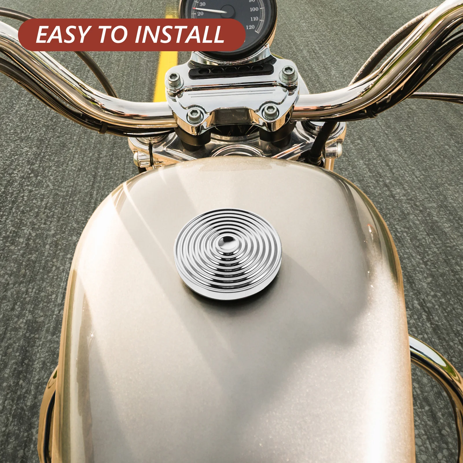 

Motorcycle Fuel Tank Cap Gas Protector Component Silver Aluminum Alloy Replacement Part
