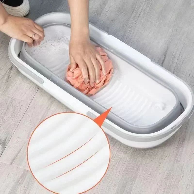 Large Capacity Folding Mop Bucket Multifunctional Collapsible Bucket Portable Car Wash Fishing Camping Cleaning Household Items