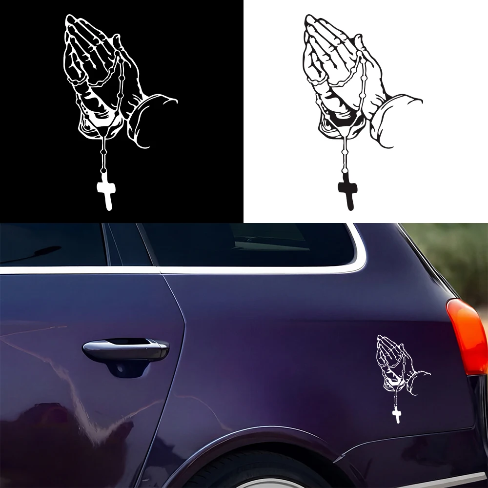God Jesus Christ Prayer Gesture Creativity Car Decals 15 18 23 cm Vinyl Film Fashion Auto Body Styling Decor Waterproof Stickers
