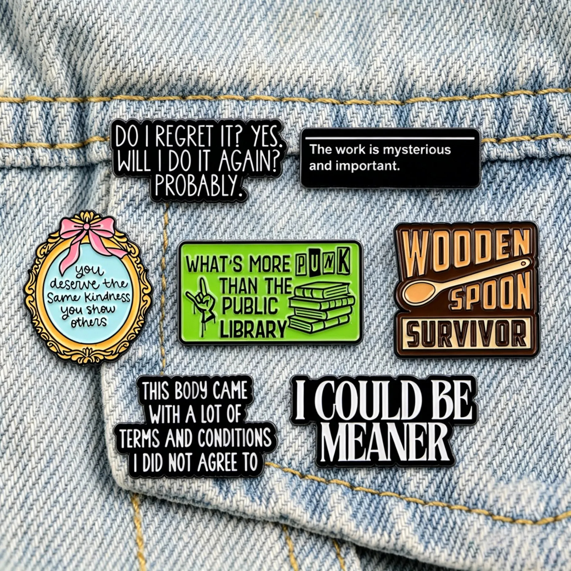 Funny Quote & Sarcastic Phrase Enamel Pin Book Brooch Lapel Pin for Backpacks Bags Jewelry Jewelry Clothing Decoration