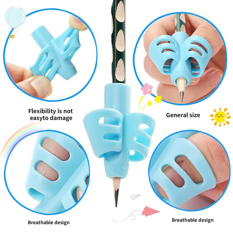 Imagem -02 - Escrevendo Lápis Pote Titular Crianças Aprender a Praticar Caneta de Silicone Assistido Aperto Postura Órtese para Estudantes 40 Peças Crianças