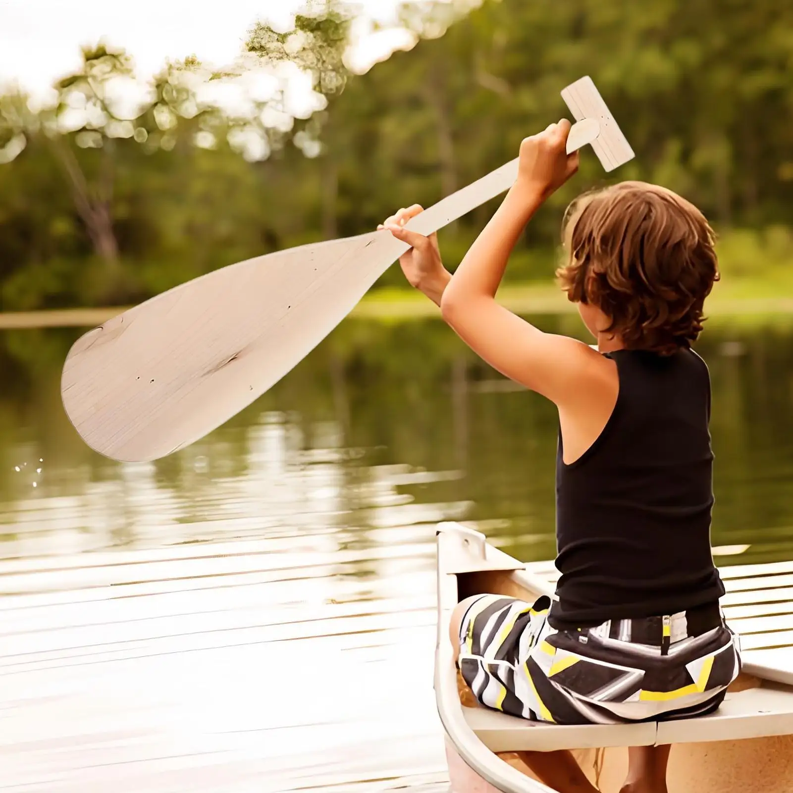 

Youth Kayak Paddle Ergonomic Kids Canoe Paddle Multifunctional Smooth Props 19.69Inch Toy For Stage Boys Rowing Competition Kids