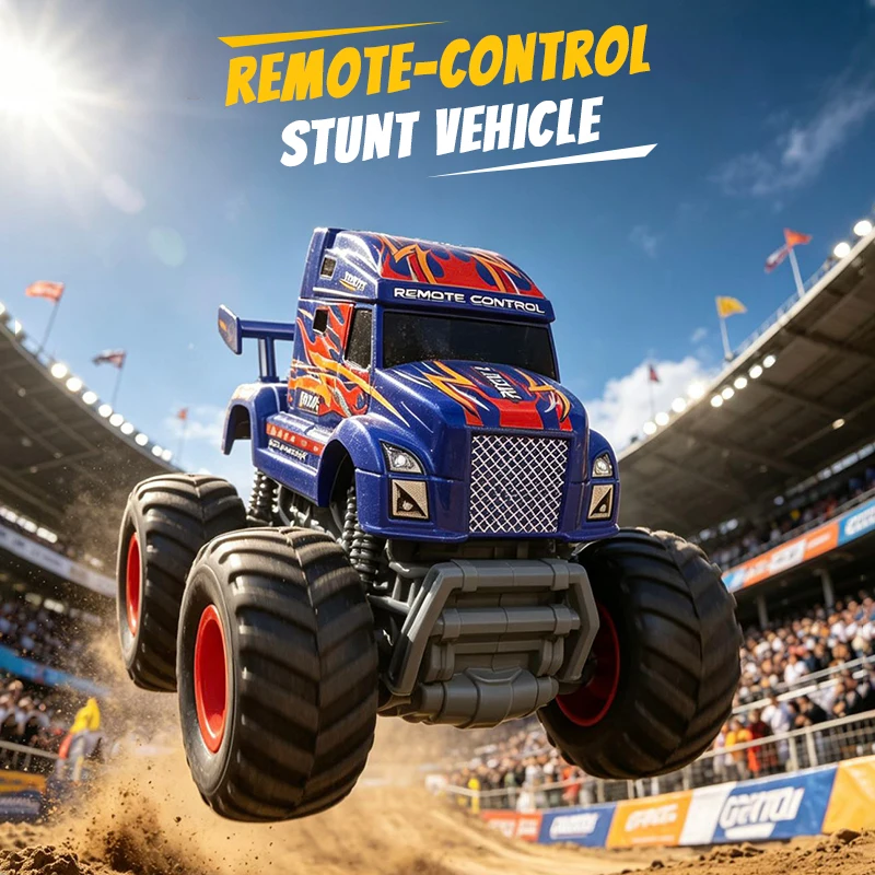 1/64 RC Stunt Car 2.4G Mini Desktop Remote Control Truck With LED Light 360 Rotation Off-road Climbing Vehicle Toy for Kids Gift 5