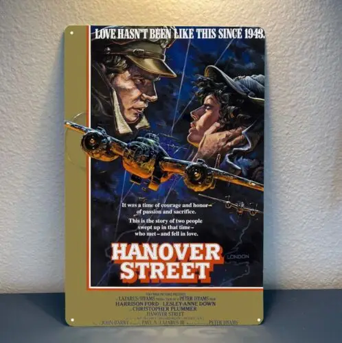 1p，Hanover Street Harrison Movie Metal Poster Tin Sign 20x30cm Plaque