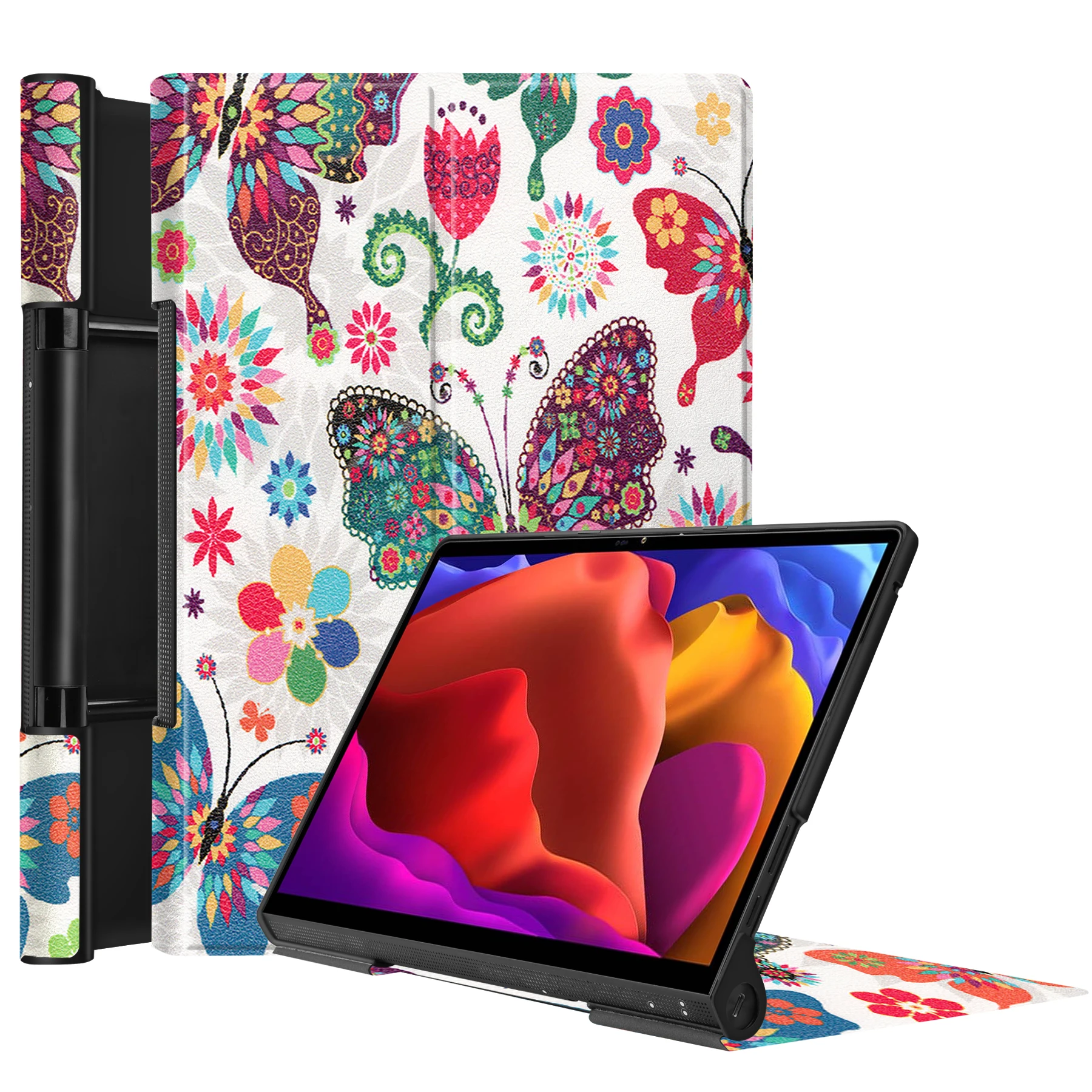 Malowane kolorowe etui do Lenovo Yoga Tab 13 11 Smart Tab YT-K606F YT-J706F YT-X705F PC TPU Fold Stand Cover Shockproof Funda