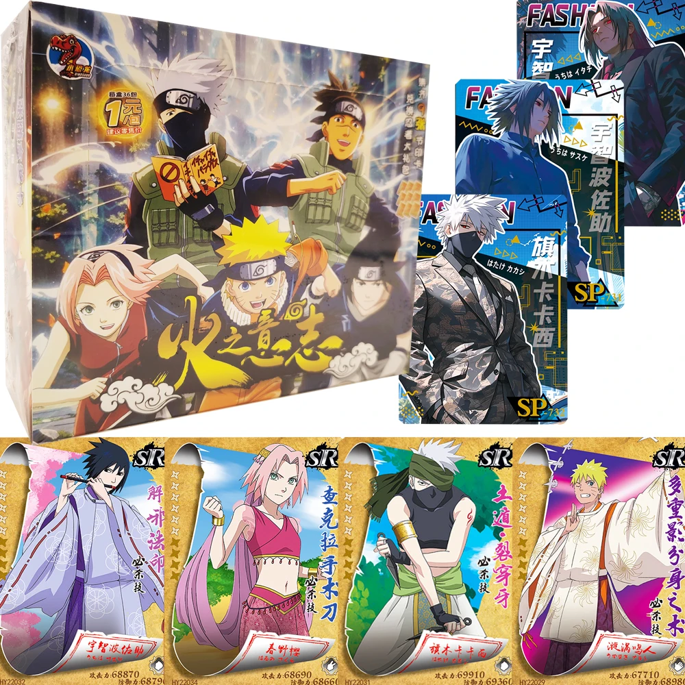 Japanese Anime Naruto Collection Cards Haruno Sakura Uchiha Sasuke Hot Blooded Character Skill Battle Trading Cards Child Gift
