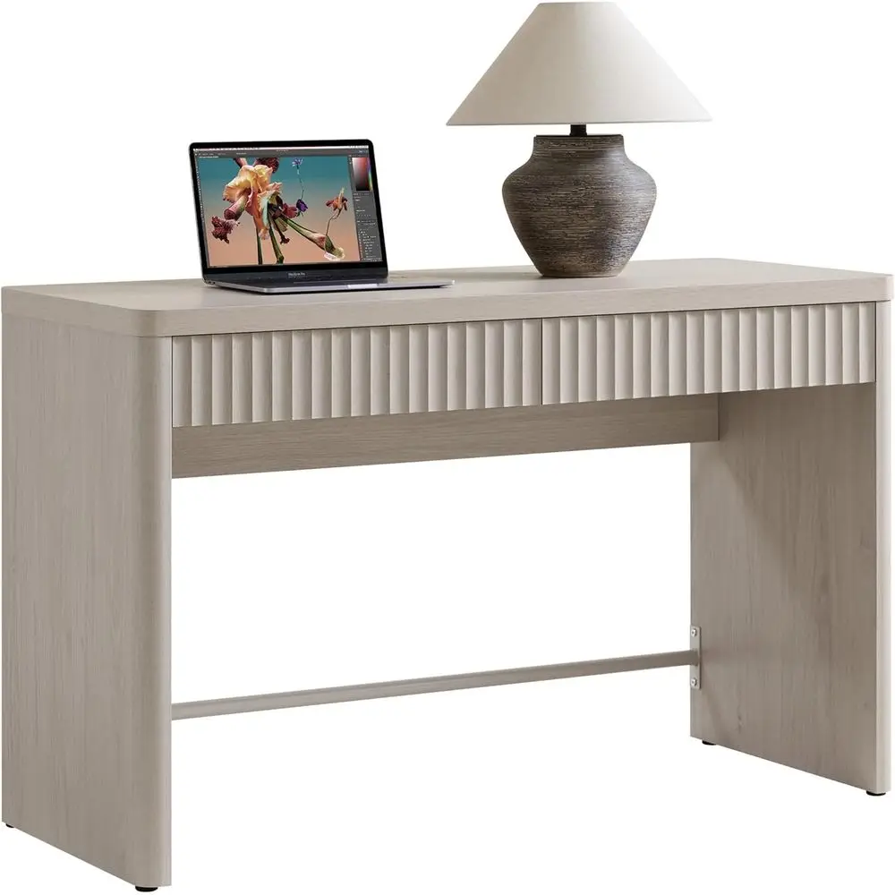 

Большой стол для домашнего офиса из белой ольхи 48,8 с местом для хранения вещей, подходящим для письма, туалетного столика для макияжа и учебы