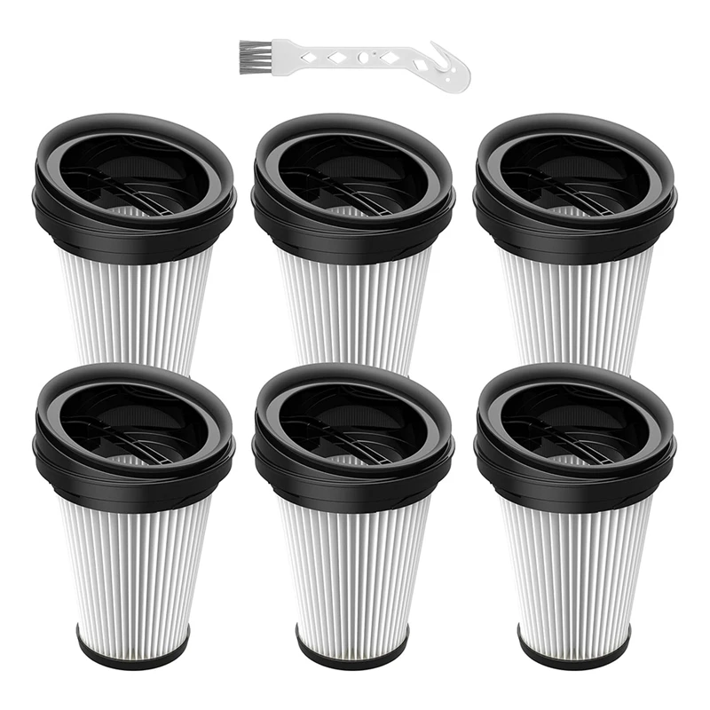 6 Pack Replacement Filters For Grundig VCH9829 VCH9832 VCH9630 VCH9631 VCH9632 2In1 Cordless Handheld Vacuum Cleaner