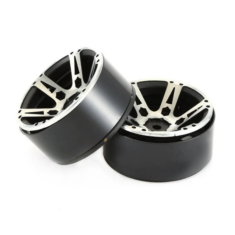 A45F-4 個 TRX4 Axial SCX10 90046 D90 用 クライミングカー交換用 1.9 インチ加重メタルタイヤロックホイールハブ、レッド