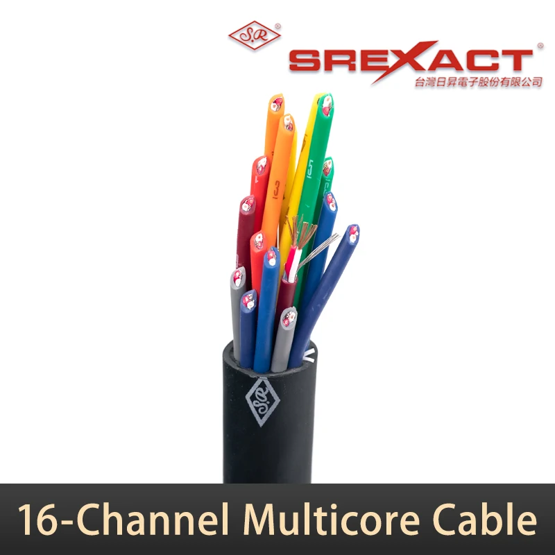 

SREXACT Rainbow Series Professional Stage Signal Multicore Cable, 16-Channel Audio Cable, Multicore Microphone Cable XLR Cable