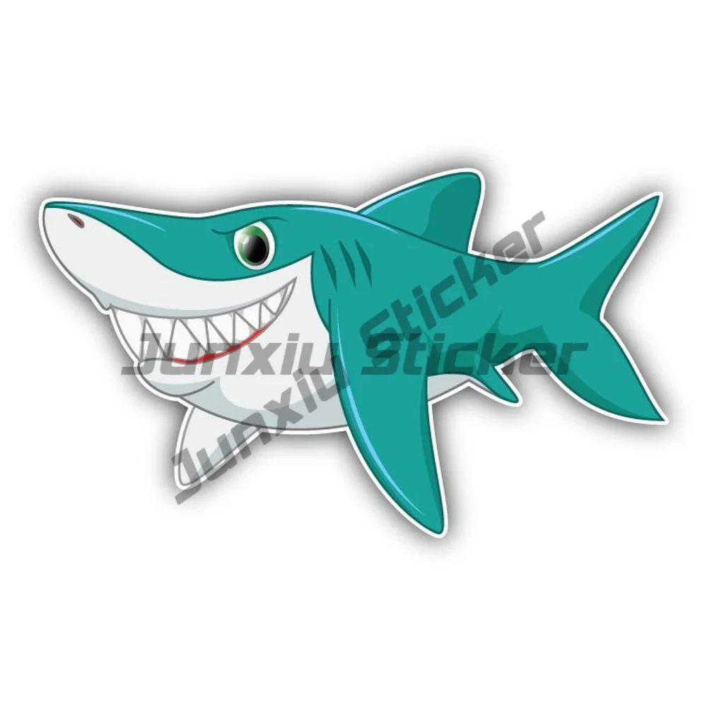 

Funny Shark Sticker Cartoon Animals Decoration Assecories For Suv Bumper Bodywork Windshield Car Camper Decal X 500 Motorcycle