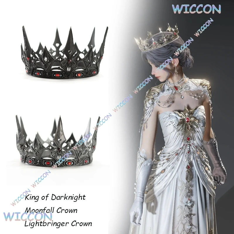 Xavier تأثيري الدعامة الحب والمساحة العميقة Moonfall Lightbringer تاج زوجين تيارا ملك الظلام تاج الرجال النساء الملحقات #2