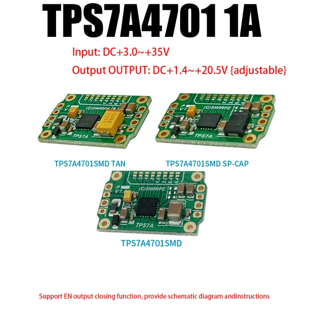 1A TPS7A4700 Niski poziom hałasu Liniowy moduł zasilacza regulowanego RF DC 3V~35V do 3.3V 5V 9V 12V 15V 24V DAC Wzmacniacz dekodera audio