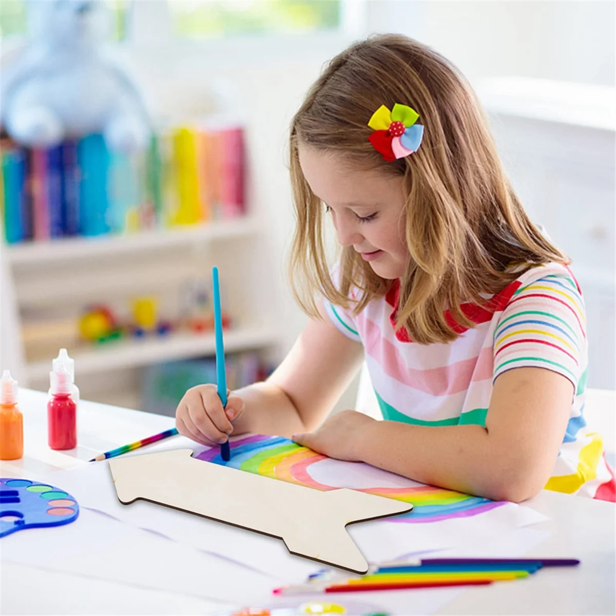 AB06 8PCS Wooden Sh…