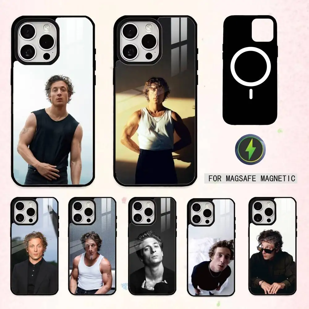 

Stylish J-Jeremy Allen White Phone Case For iPhone17,16,15,14,13,12,11 Plus,Pro Max Magnetic For Magsafe Wireless Charging