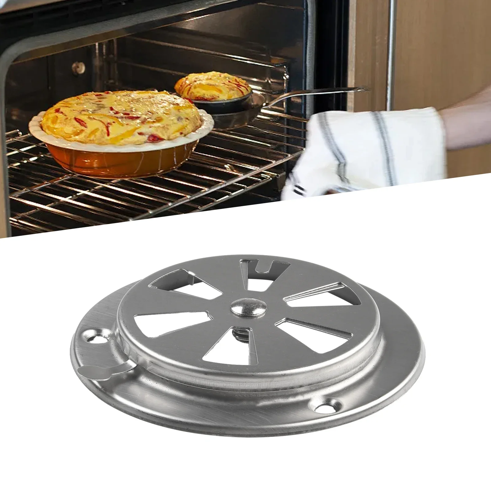 1pcs Air Vent Grille Round Ducting Ventilation Grilles Cover Replacement Parts BBQ Grill Exhaust Vent Stove Air Vent Damper