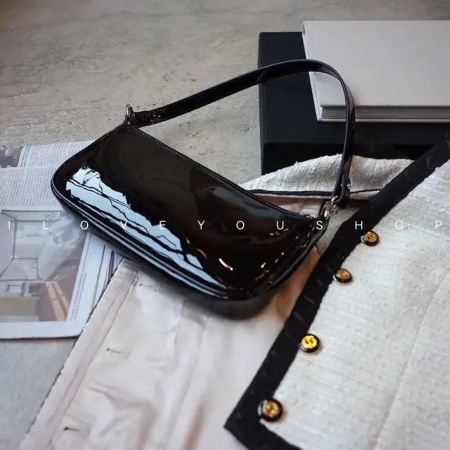 

【New style】Bags 2026 new fashion versatile handbag simple shoulder arm bag Korean lacquer leather bag.