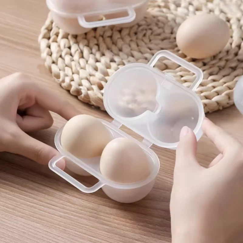 

1PC Outdoor Portable Egg Carton Fall-Proof Storage Box Travel Shockproof Camping Breakproof Egg Tray Breakfast