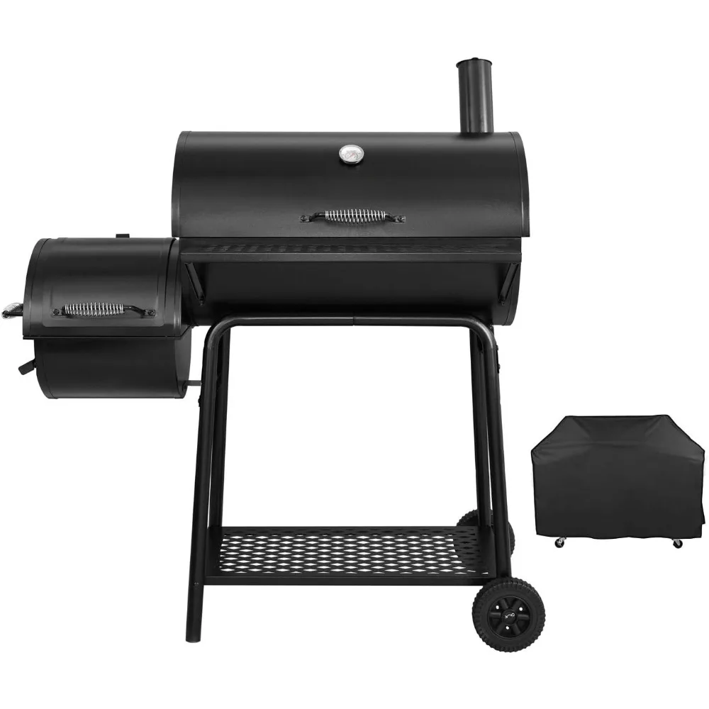 

Charcoal Grill Offset Smoking Machine, (grill+lid), 27.95 Inches Deep X 48.82 Inches Wide X 45.67 Inches High Charcoal Stove