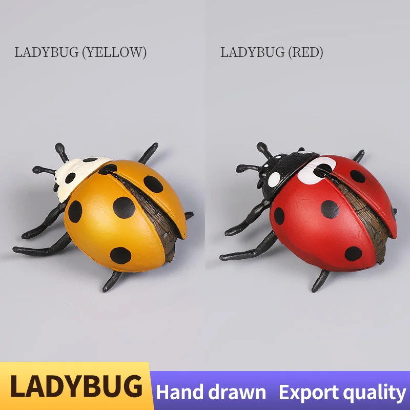 โมเดลแมลงเต่าทองเพื่อการศึกษา ของเล่นฟิกเกอร์จำลองสัตว์ ของสะสมตกแต่ง เหมาะสำหรับการเรียนรู้และความสนุก