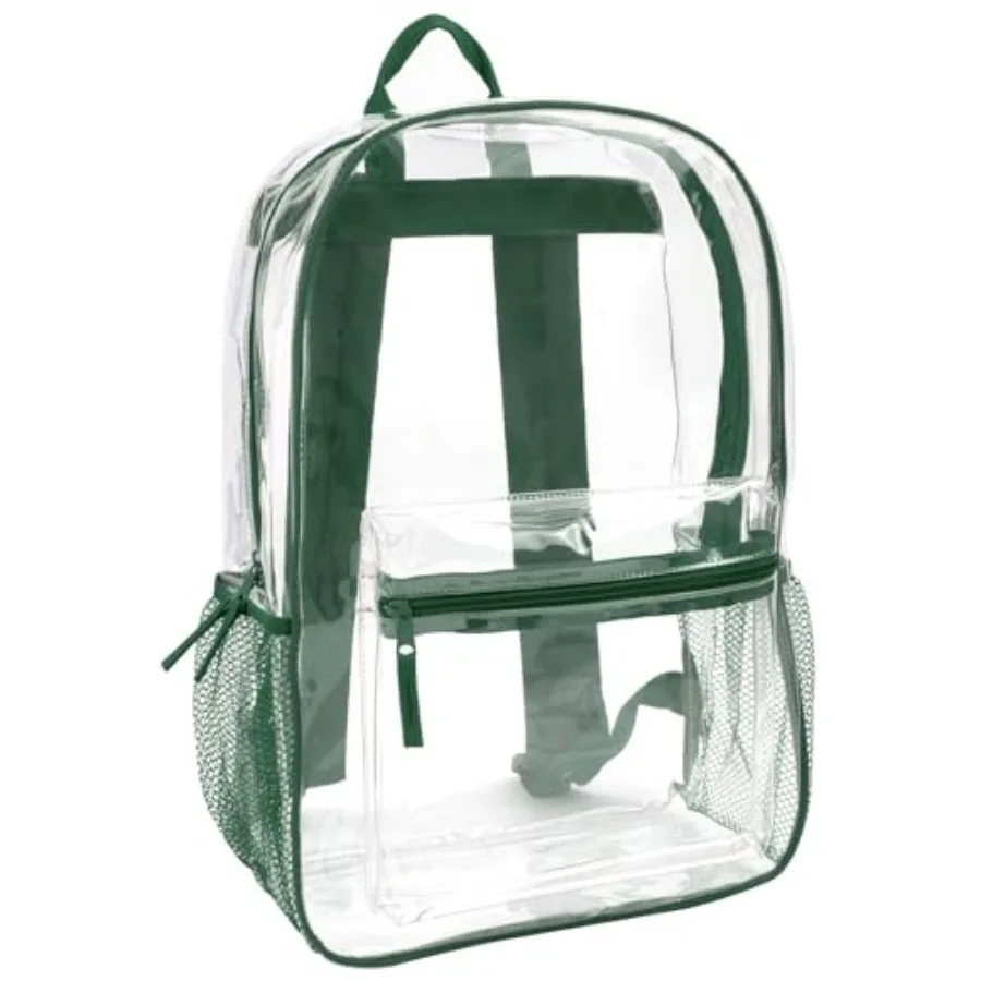 

Trail maker Clear Backpack Heavy Duty with Padded Straps, Side Pockets for,Boys, Girls, School, Stadium Approved Events