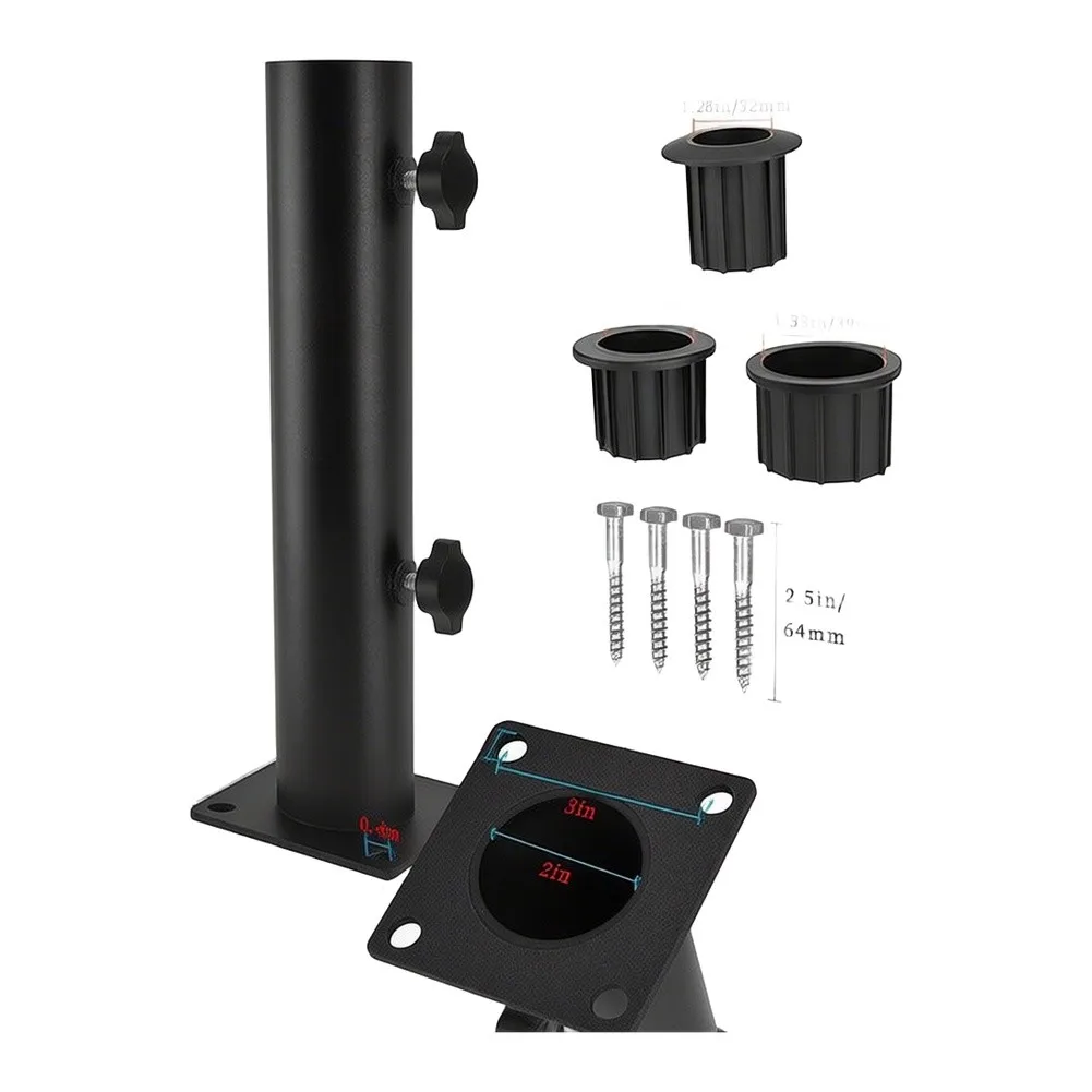 outdoor for parasol base kit iron metal construction sturdy support compatible with most umbrella sizes includes stopper set