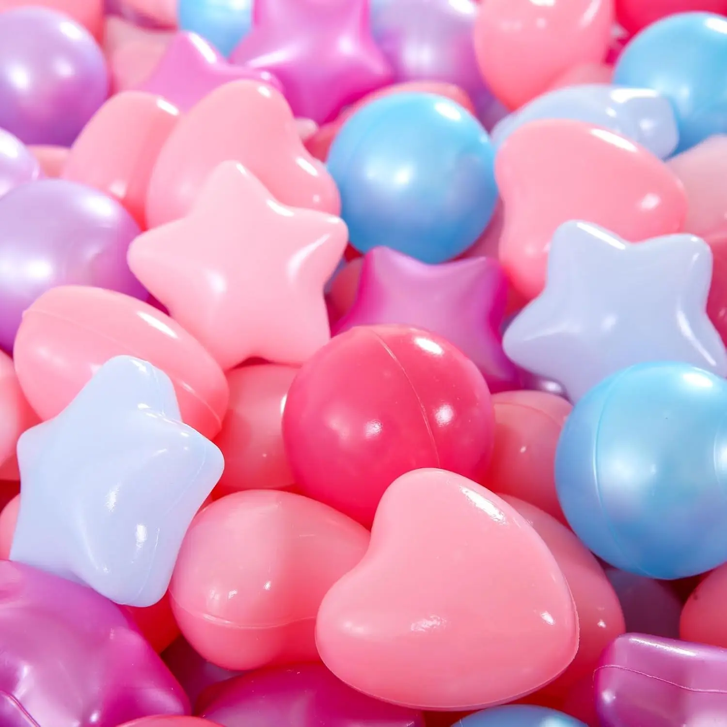 Ball Pit Ballen 100 Paars Blauw Roze, Plastic Ballen voor Peuters Ftalatvrij BPA-vrij Verpletterende Ballen in Herbruikbaar Speelspeelgoed
