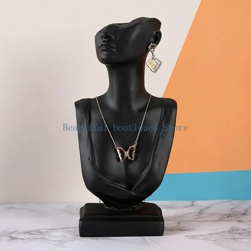 U4LF أقراط عرض حامل الراتنج الملمس قلادة حامل لأقراط القلادة #1