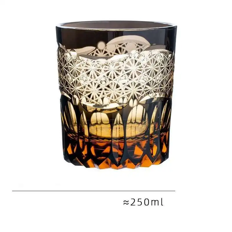 

Dawn First Light Whiskey Crystal Cup Hand Carving Japan Royal Glassware Kiriko Wine Glass Luxury Vodka Snifter Tumbler Beer Mug
