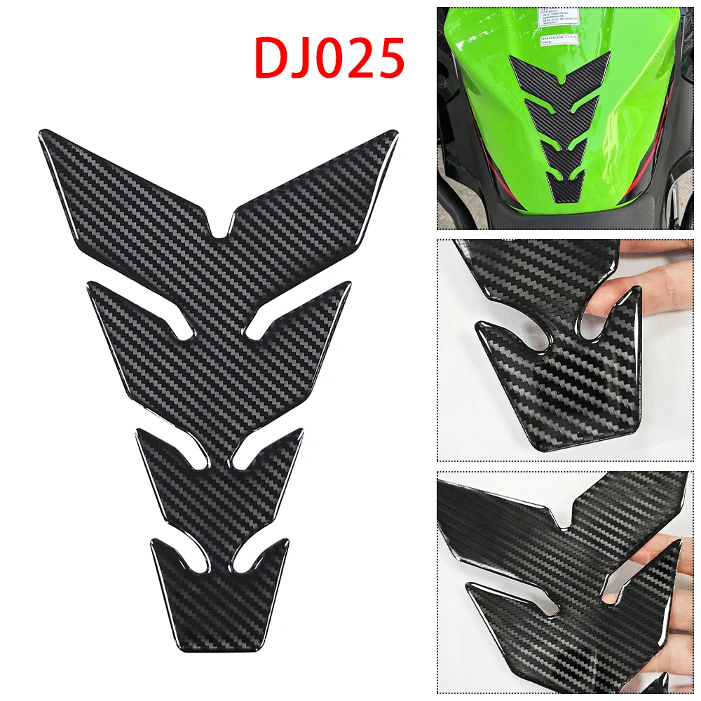 Universal 5D Carbon Fiber Motorcycle Fuel Tank Pad Cover Protector Decal Bobber Cafe Racer Old School