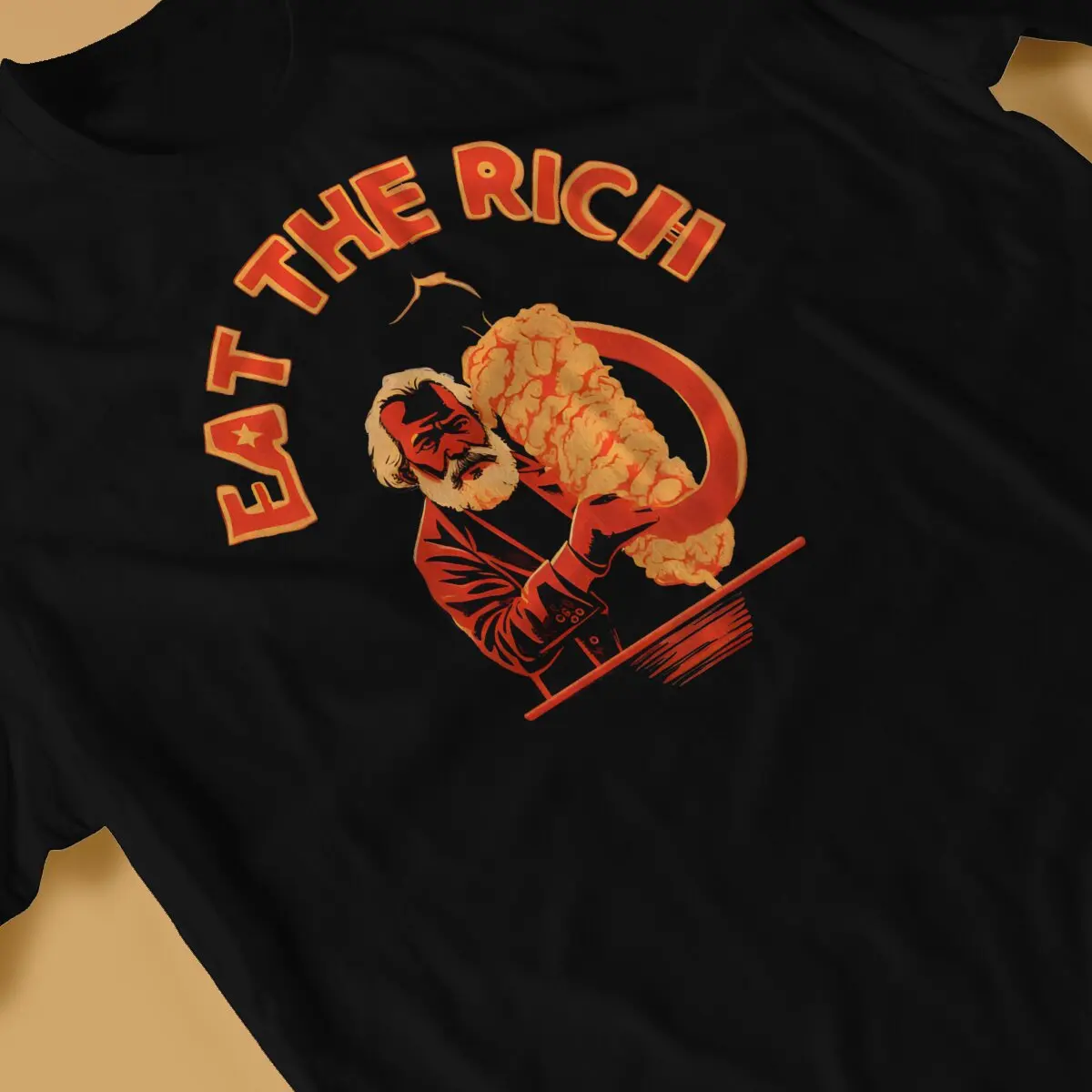 The Great Marx Eat The Rich Doner Kebab Karl Socialist Hasan Piker 2024 TShirt Harajuku High Quality Tshirt O-Neck Men Clothing