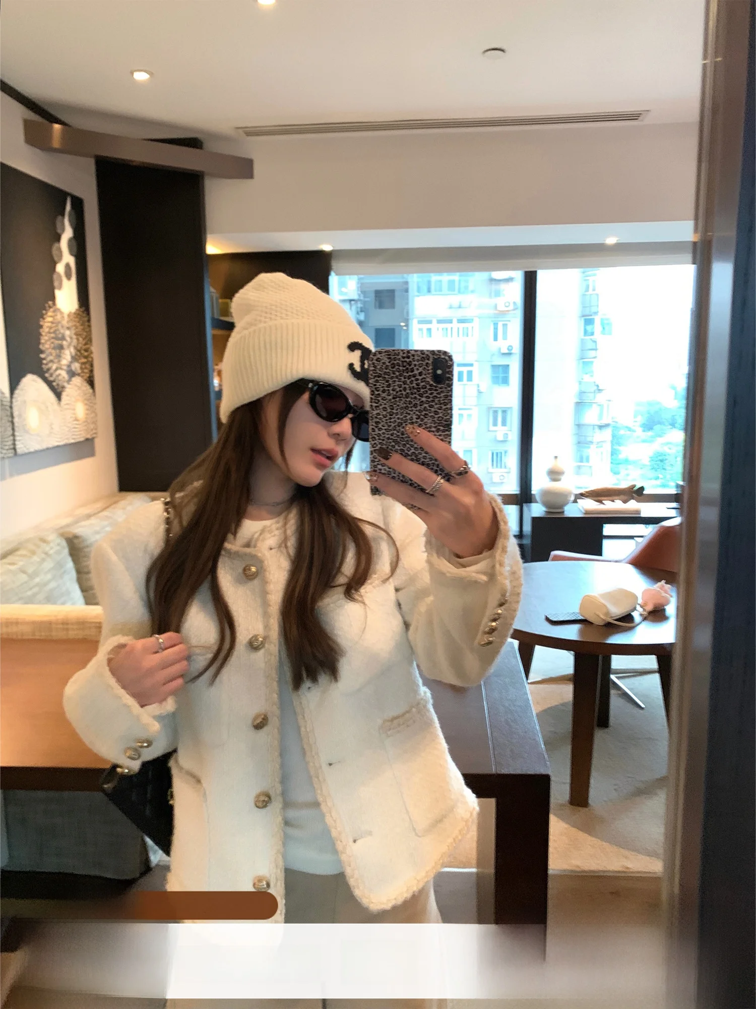 

Новая женская твидовая куртка Heavyweight Tweed Fraance Sle Jaet 2026 года, высококачественная верхняя одежда китайского производства