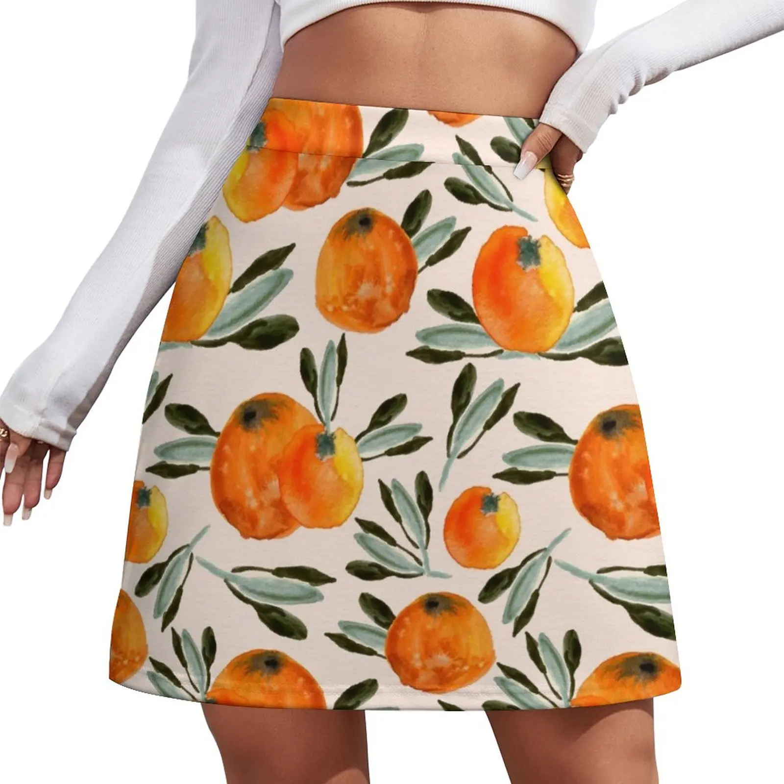 

Sunny orange Mini Skirt Female skirt Woman short skirt Mini