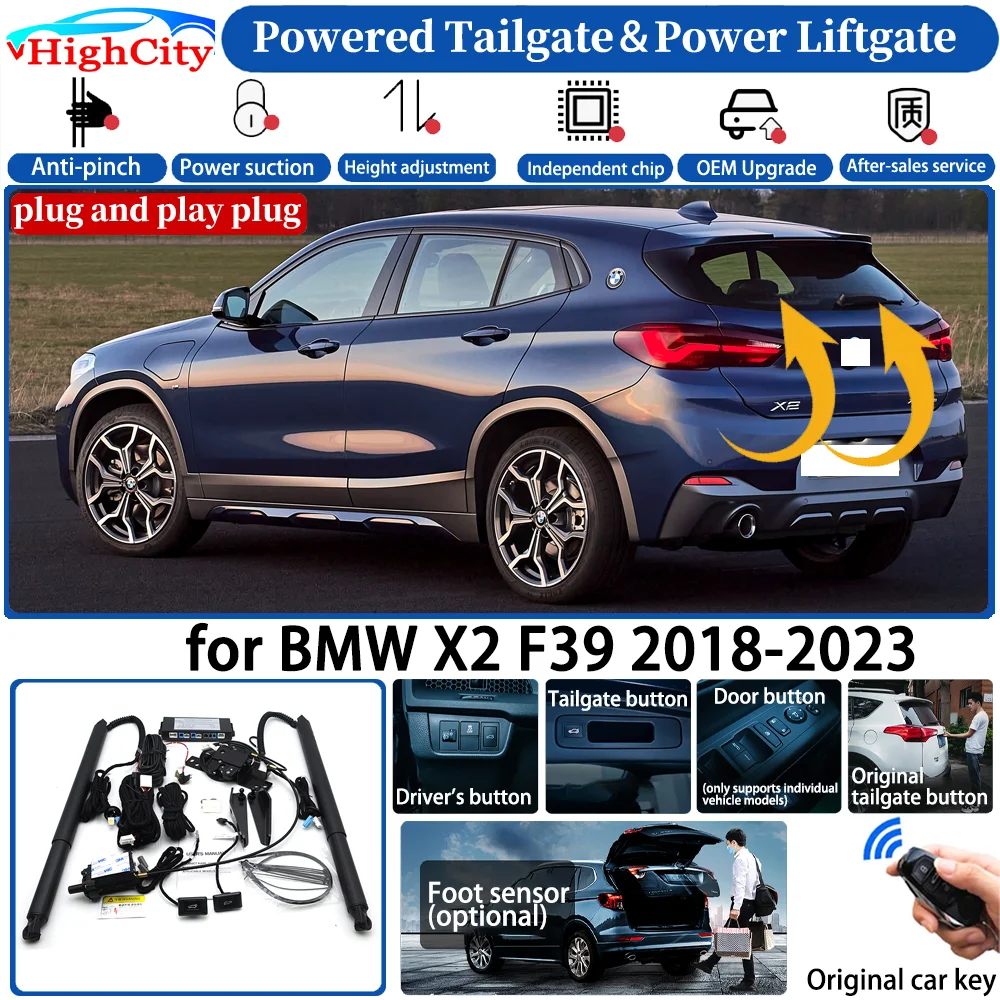 for BMW X2 F39 2018-2023 Car Automatic Smart Powered Tailgate Power Liftgate System Intelligent Strut Trunk Opener Lift Kit