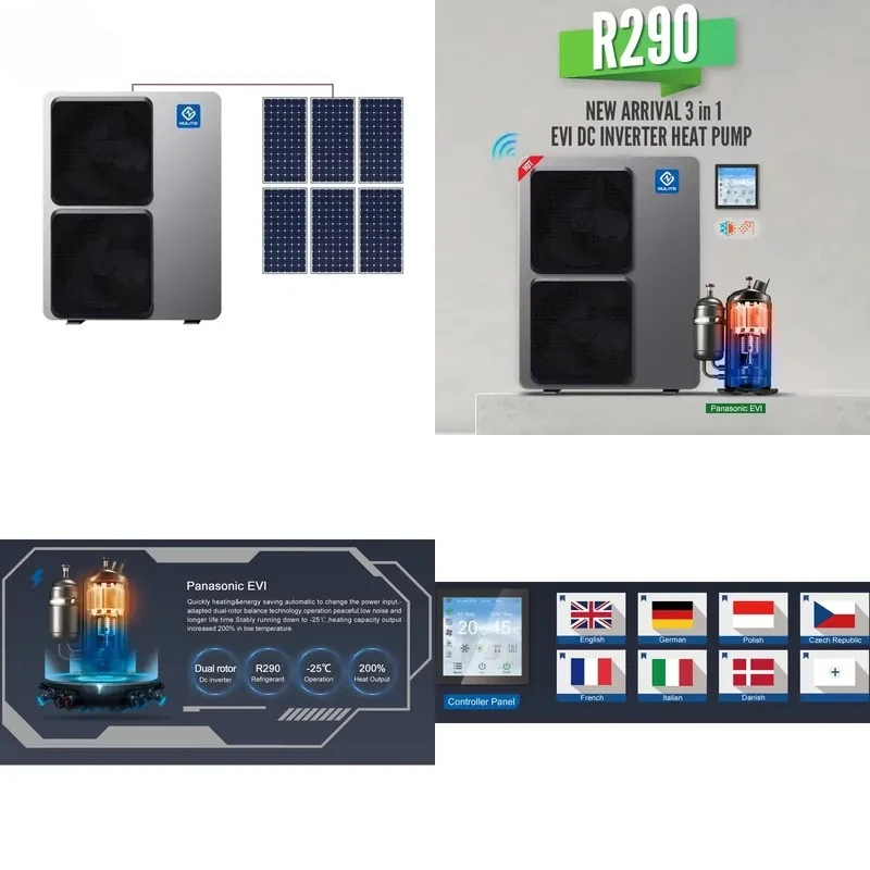 For Heat Pump Factory OEM R290 R32 Inverter Air to Water Heat Pumps 10kw 15kw 20kw 14kw
