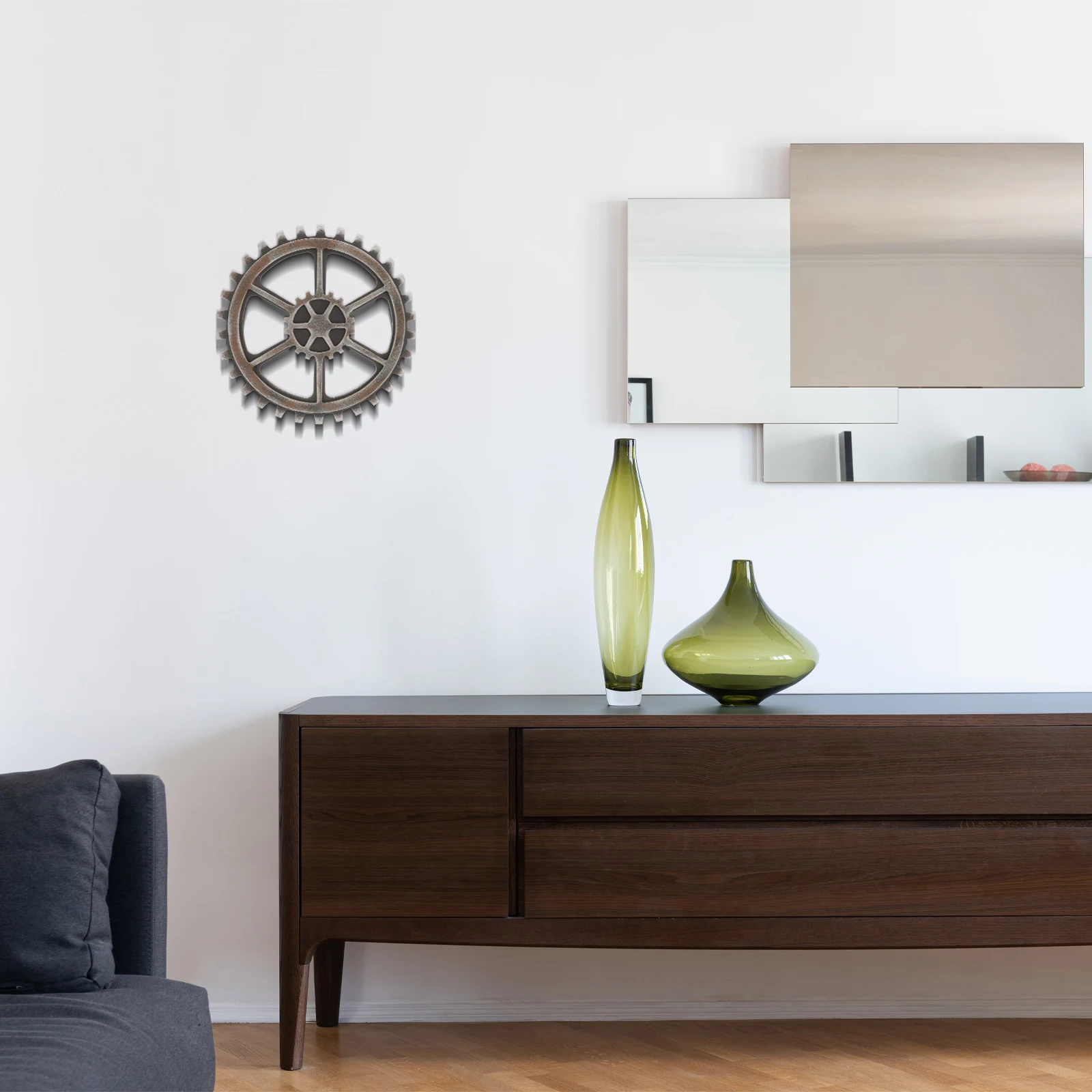 Декор в стиле стимпанк, винтажное колесо, металлическое настенное оформление для бара