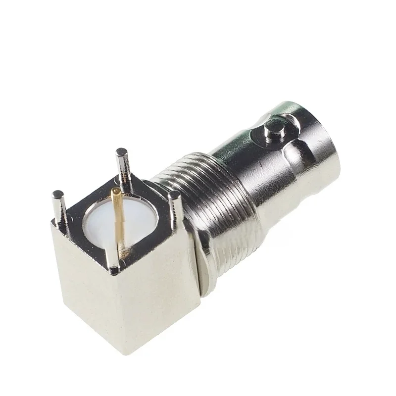 

BNC KWE 90-градусная розетка с изогнутым штифтом, колено Q9, полностью медная розетка, длина 29 мм, 50R, 75 Ом